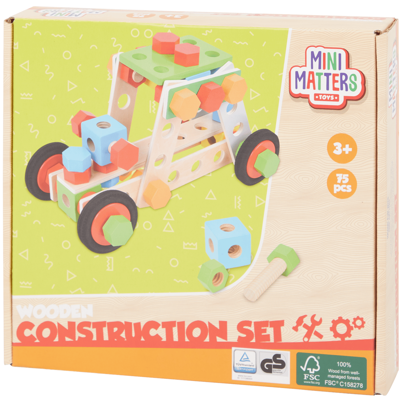 Kit de construção de veículo em madeira Mini Matters