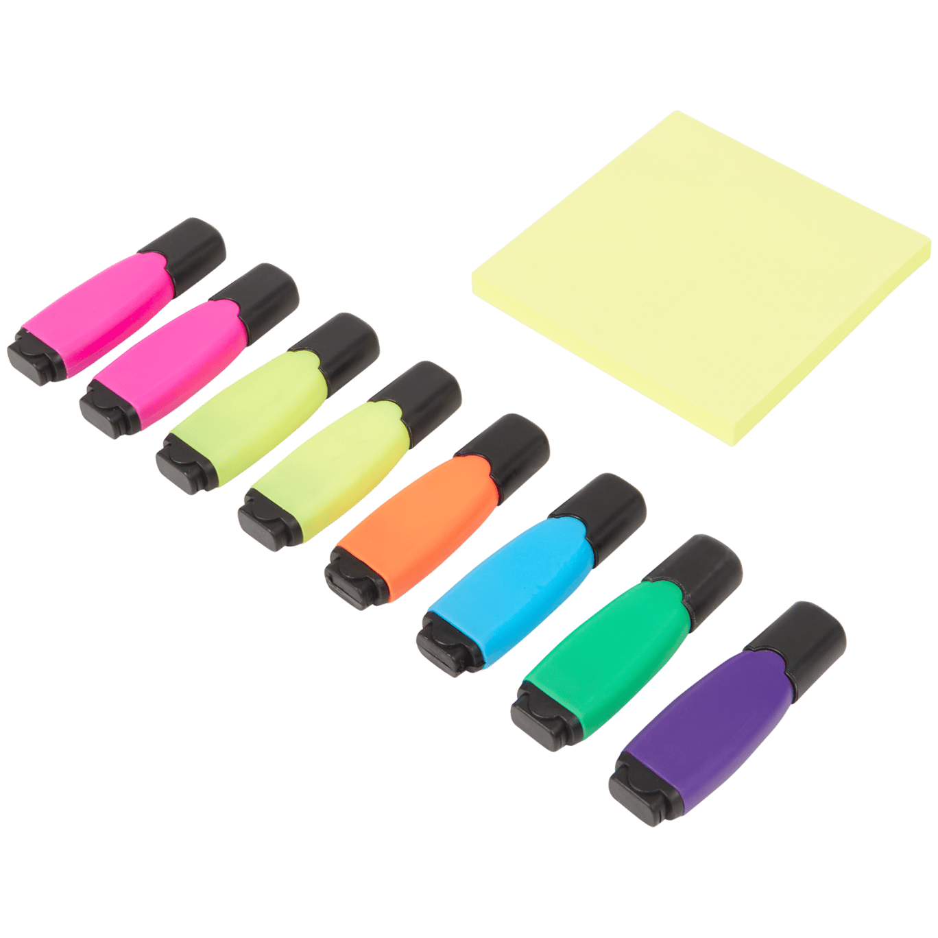 Minihighlighters en sticky notes Action NL