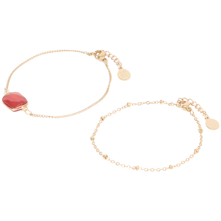 Bracciali placcati oro con pietra preziosa