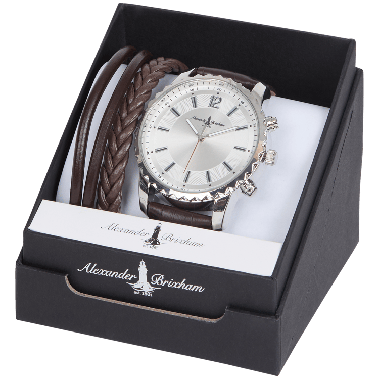 Caja de regalo con reloj y correas Alexander Brixham