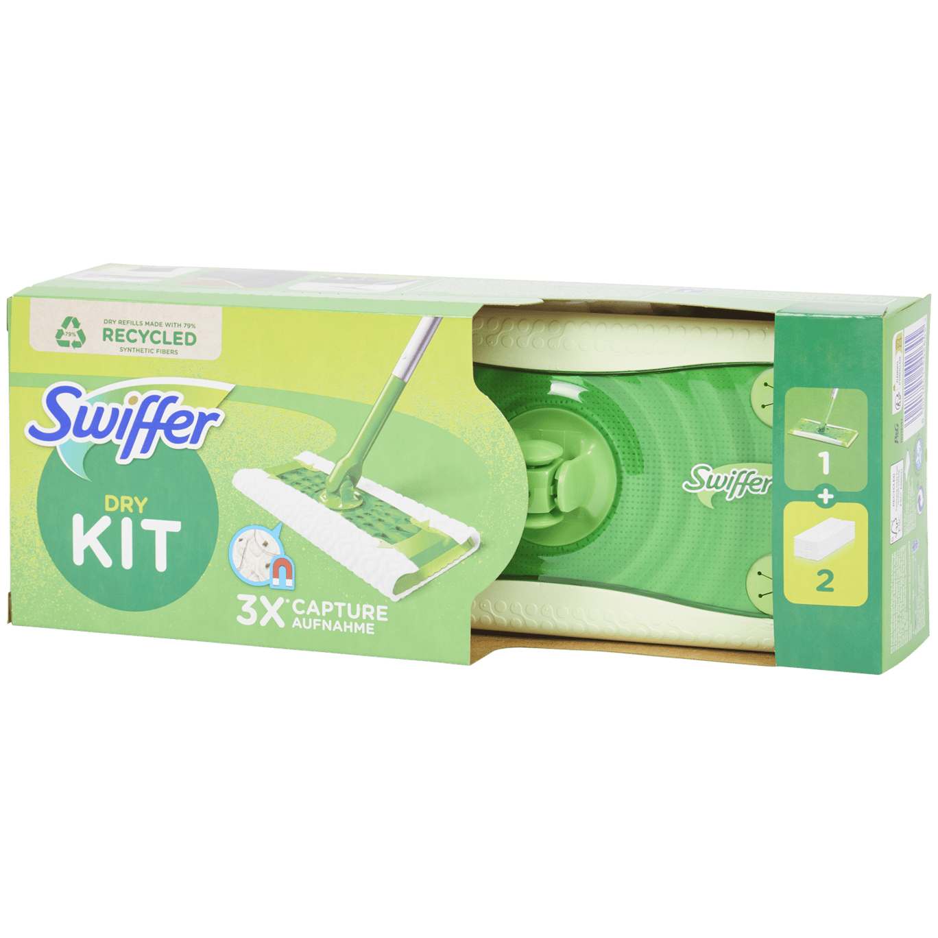 Swiffer Kit Balai Attrape-Poussière + 8 Lingettes Sèches, Retient 3x plus  de poussière et de poils, : : Cuisine et Maison