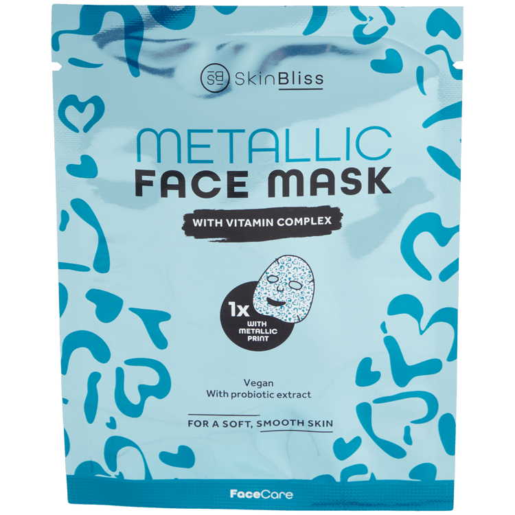 Skin Bliss gezichtsmasker Metallic