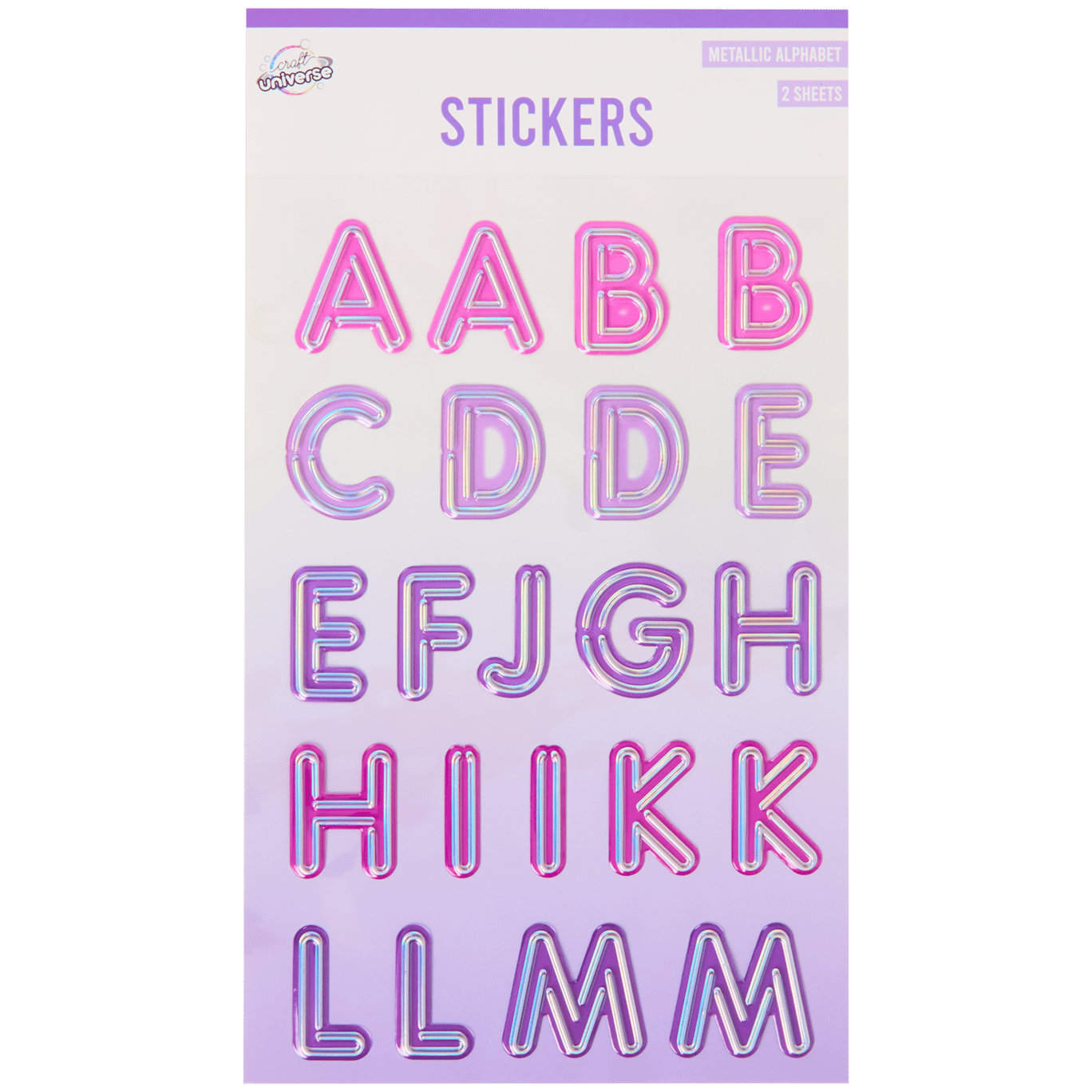 Craft Universe alfabet stickers