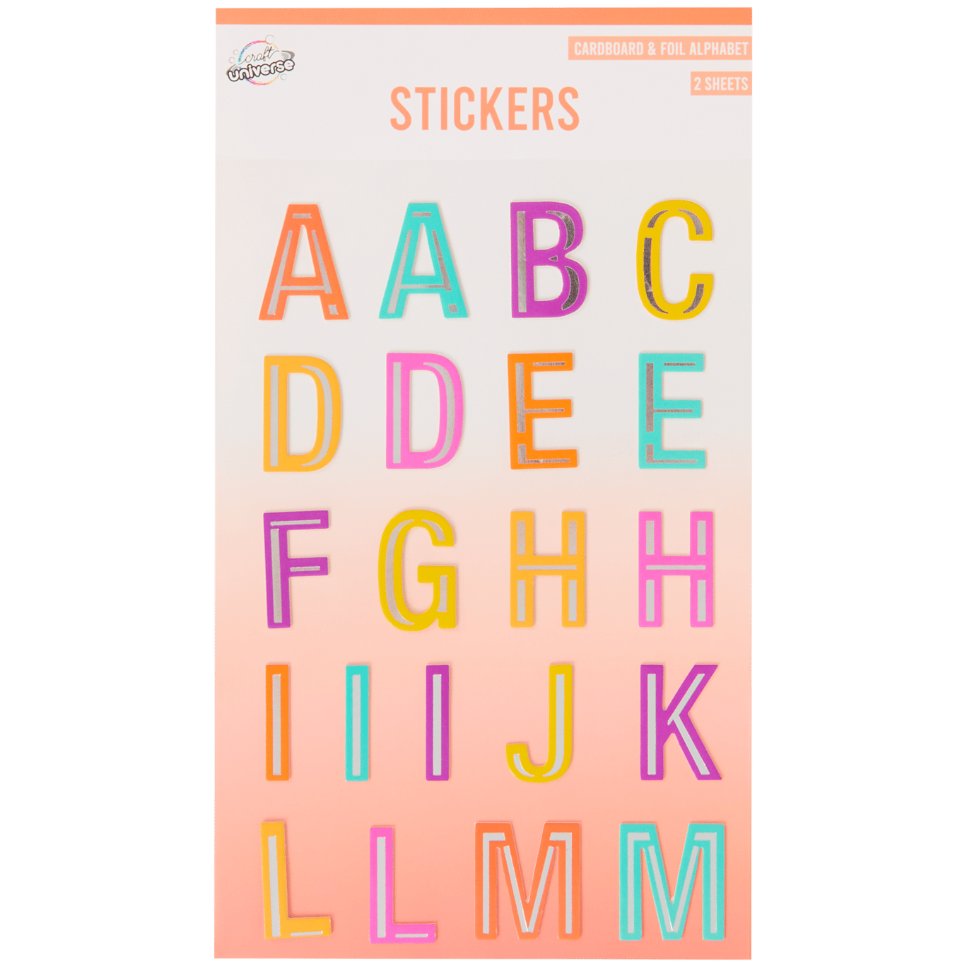 Craft Universe alfabet stickers