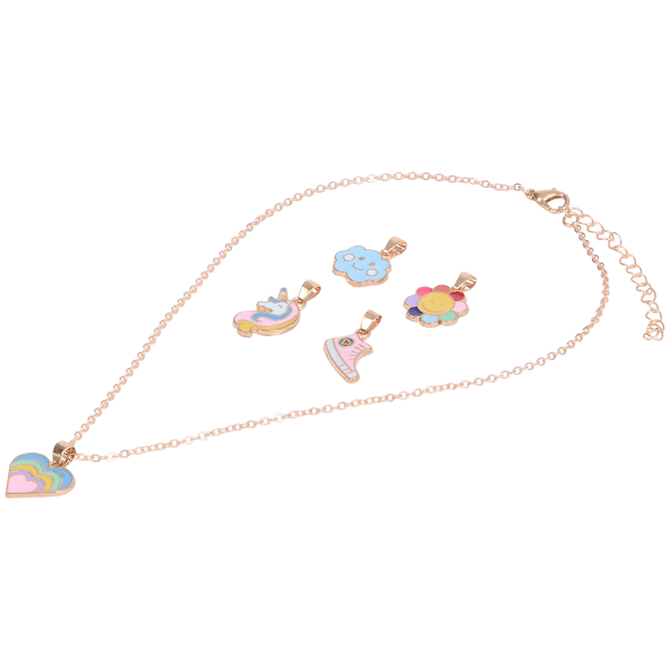 Collier pour enfant avec pendentifs interchangeables