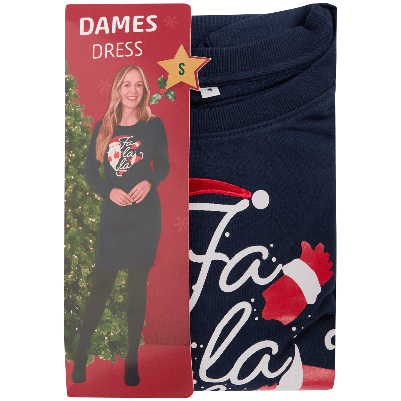 Kleid mit Weihnachtsprint