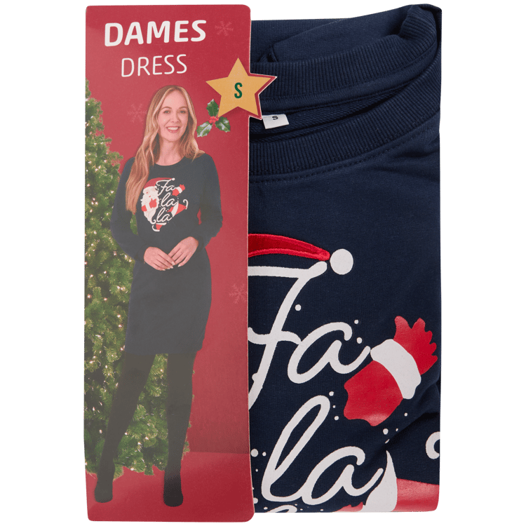 Kleid mit Weihnachtsprint