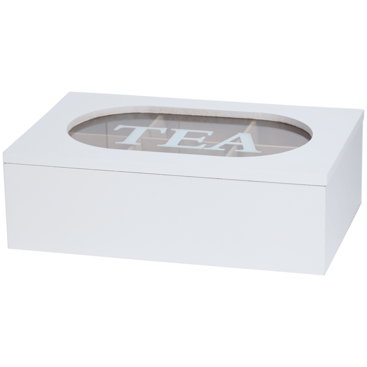 Coffret à thé avec texte