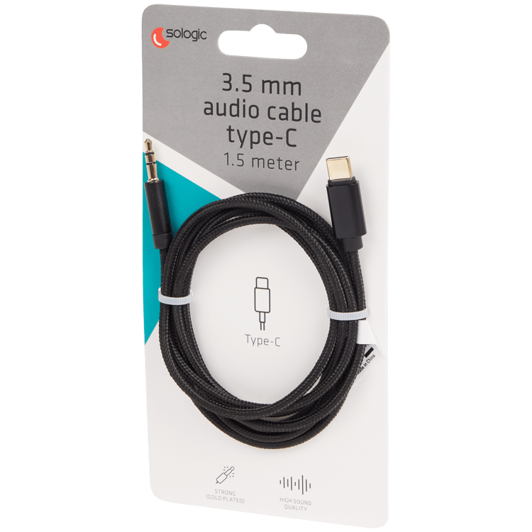 Cabo de áudio Sologic USB-C para AUX