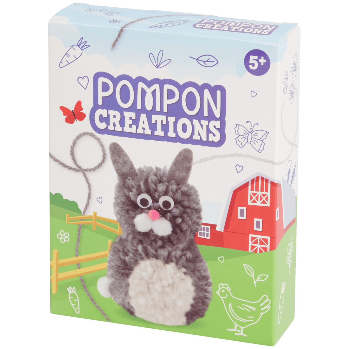 Pompom-Tier zum Selbstbasteln