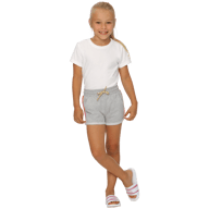 Dětské teplákové šortky s lurexovými proužky