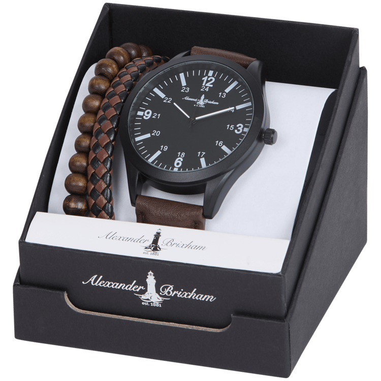 Coffret montre et bracelets Alexander Brixham