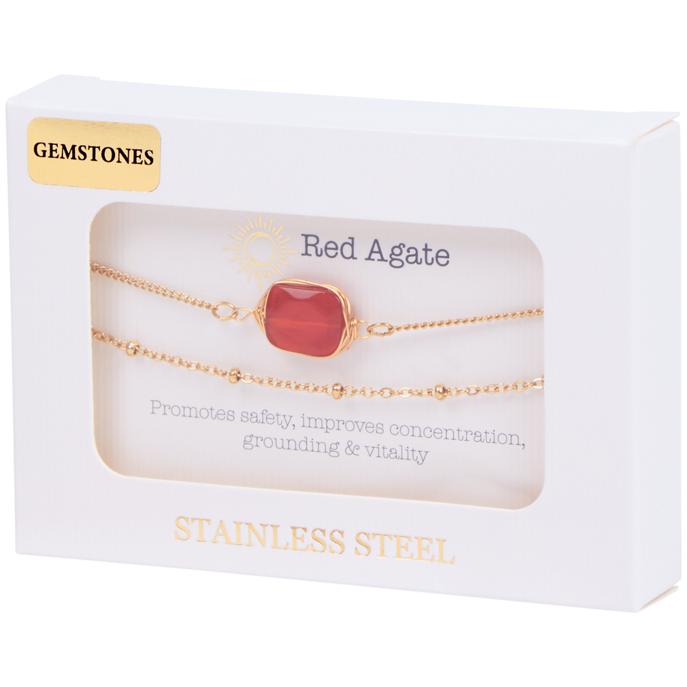 Gold plated armbandjes met edelsteen