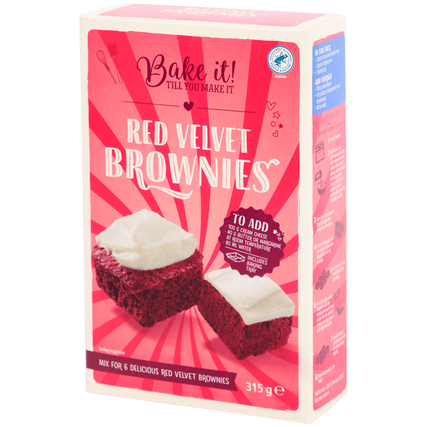 Mezcla de brownie red velvet Bake it!