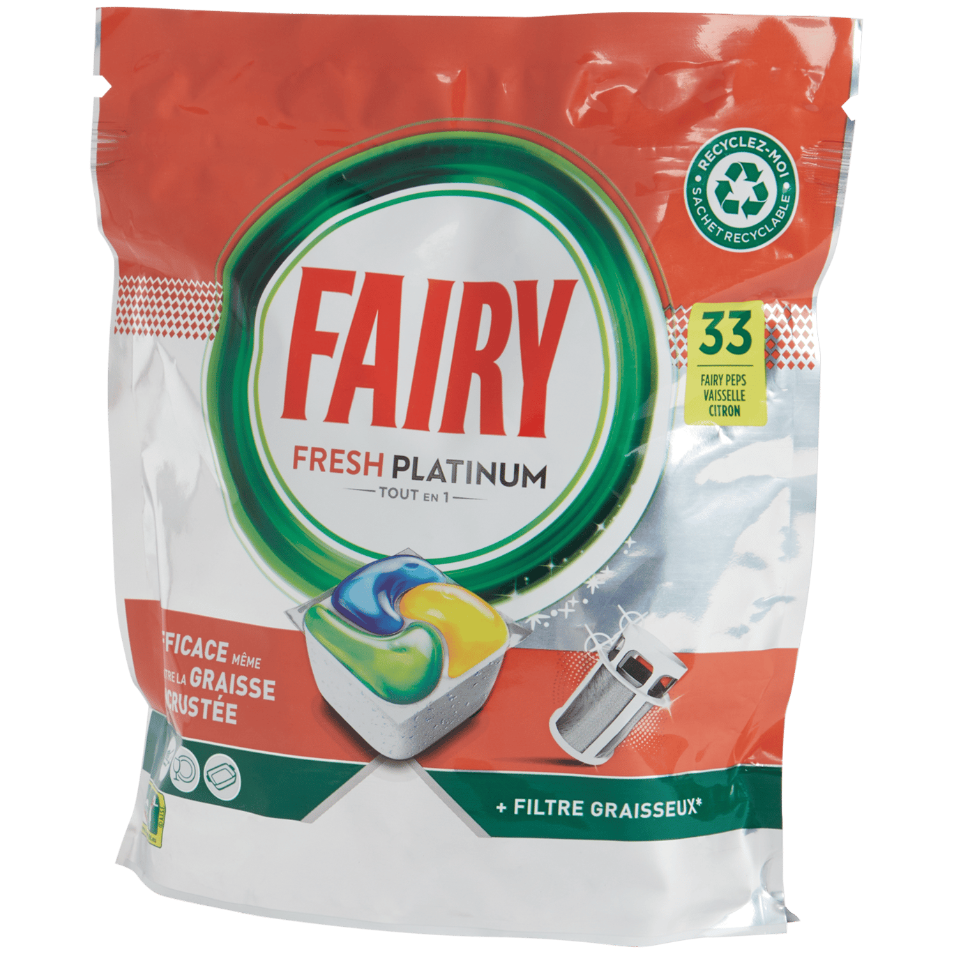 Tablettes lave-vaisselle Fairy Fresh Platinum