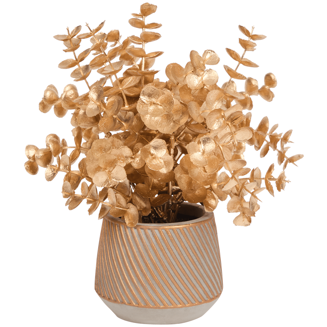 Gouden kunstplant in pot