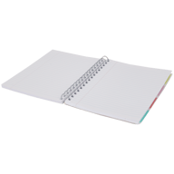 Caderno com separadores A5