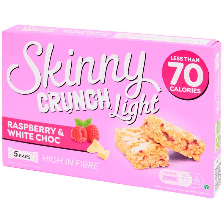 Skinny Bars Light mueslirepen Framboos & Witte Chocolade