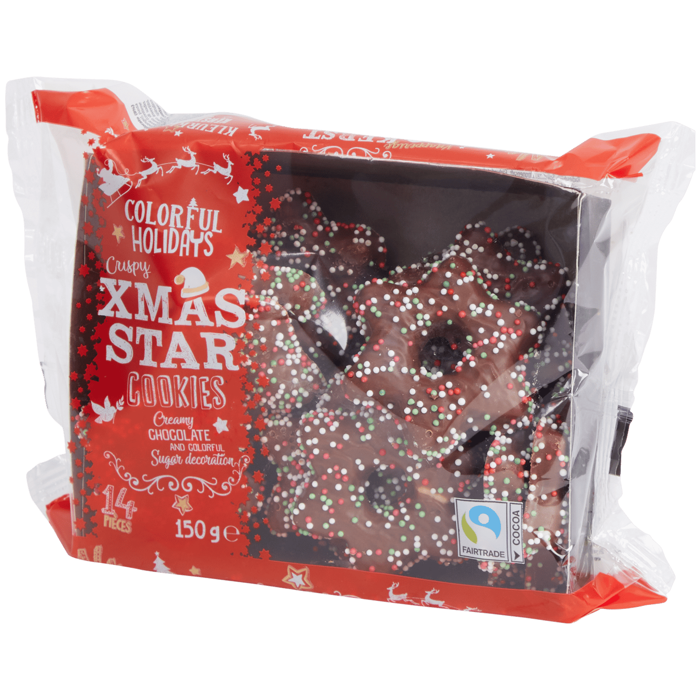 Biscuits au chocolat en forme d'étoile