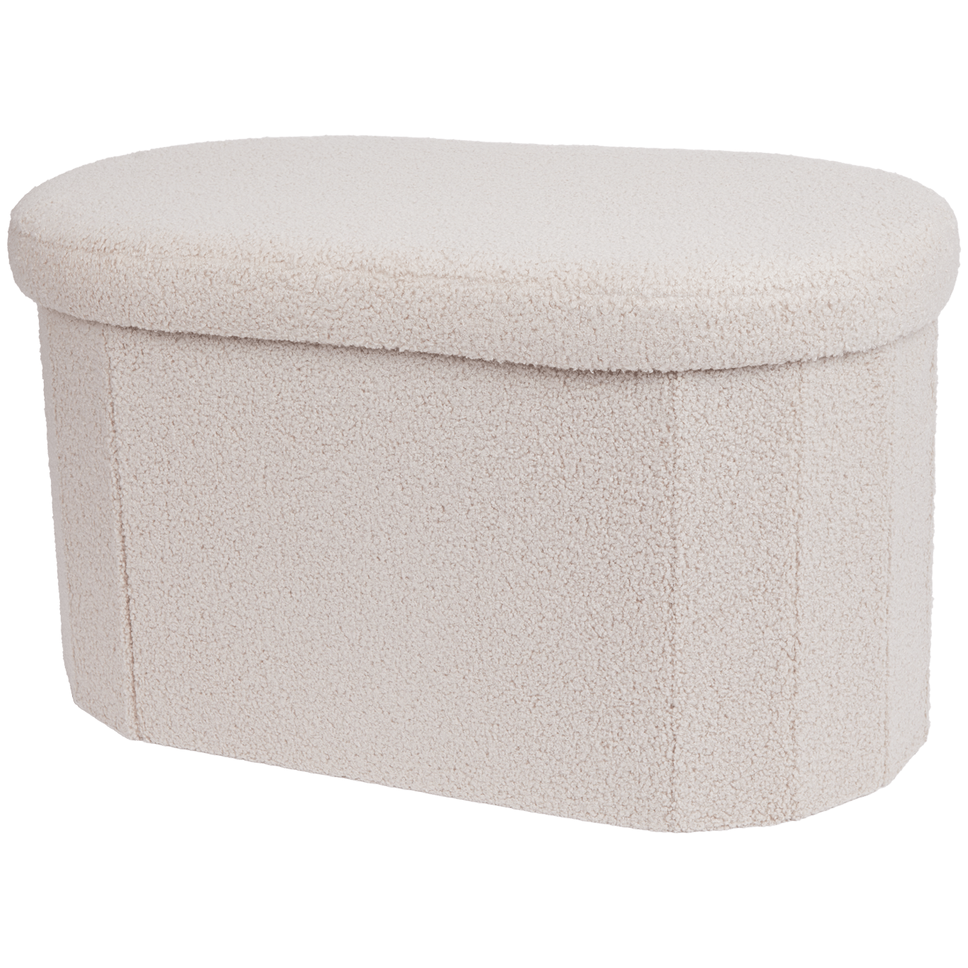 Pouf de rangement en teddy