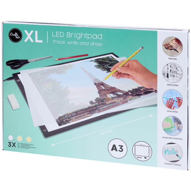 Podświetlana tablica brightpad LED XL Crafts & Co