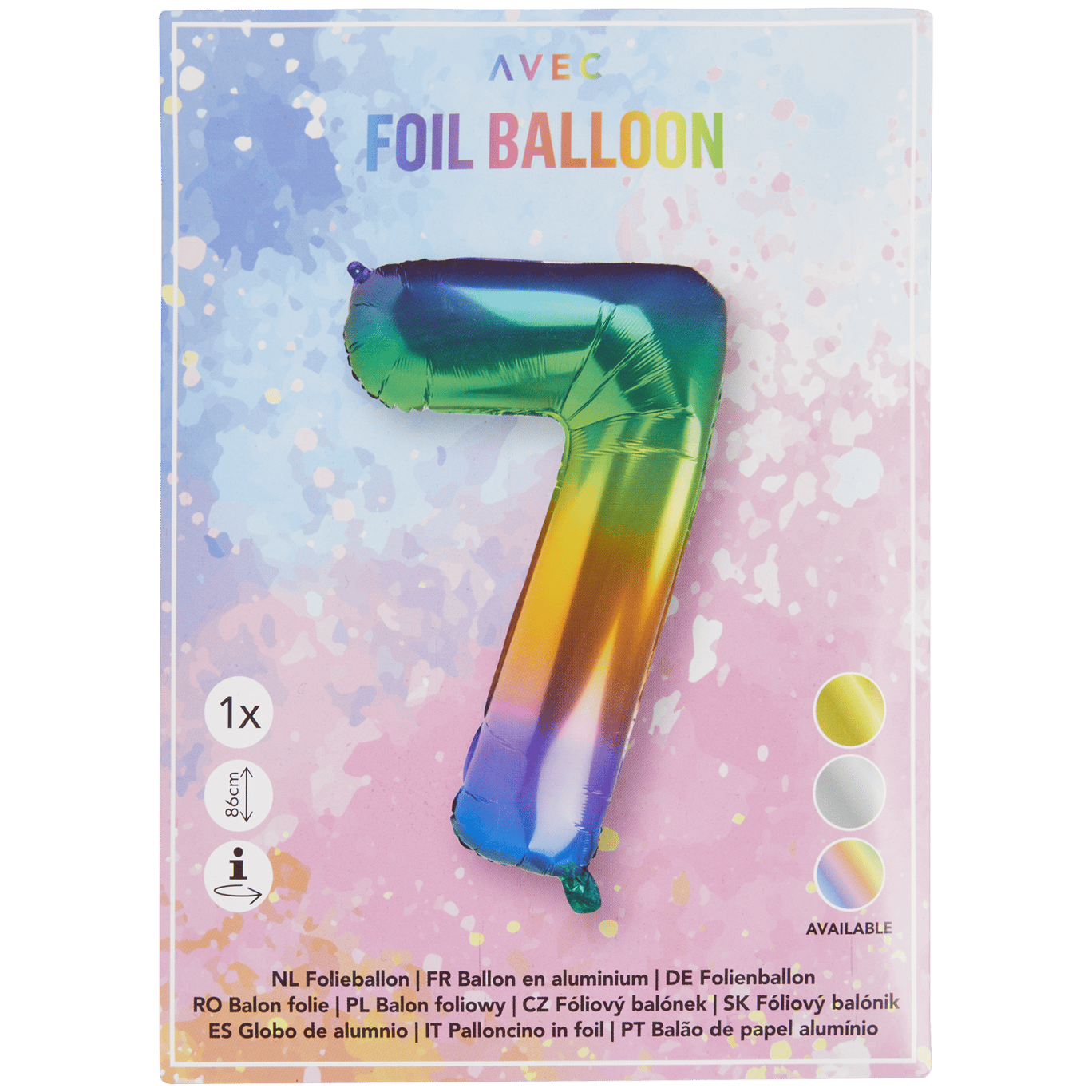 8 Ballons 20 ans multicolores -Décoration anniversaire