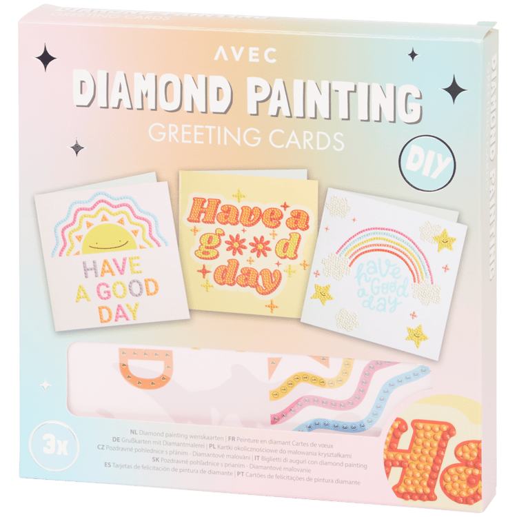 Cartes de vœux peinture diamant Avec