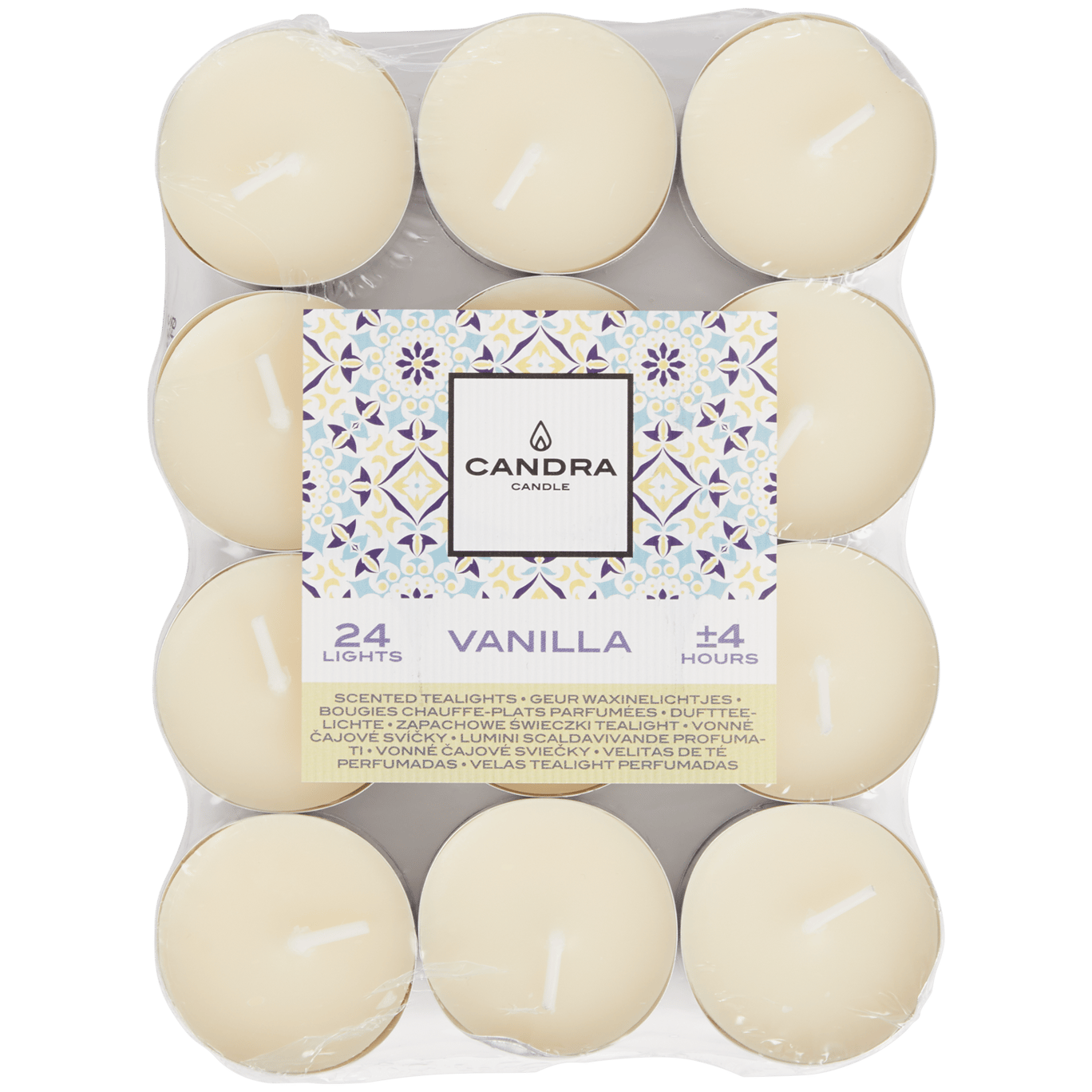 Bougies chauffe-plats parfumées Candra Vanille