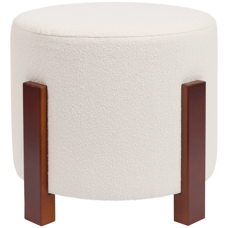 Pouf Studio Home Con gambe in bambù