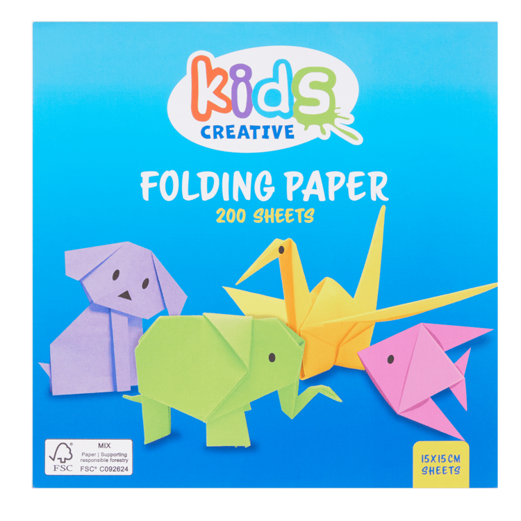 Skládací papír na origami Kids Creative 16 × 16 cm