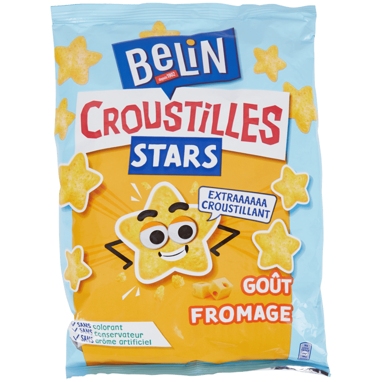 Biscuits apéritifs Croustilles Stars Belin Fromage