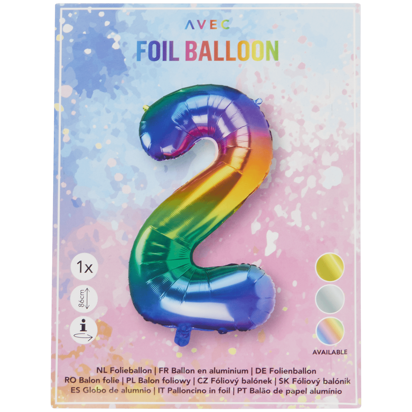 Fóliový balónek ve tvaru číslice