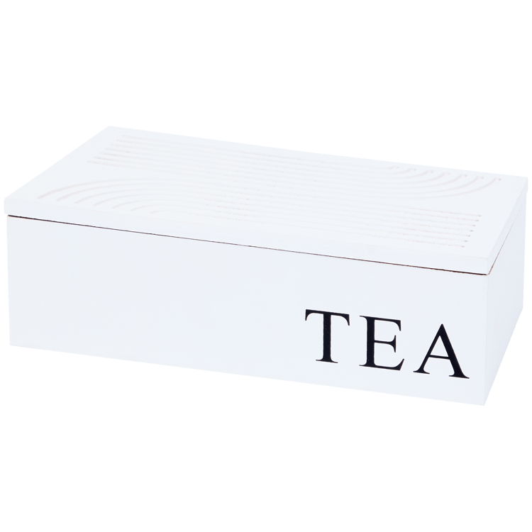 Coffret à thé avec texte