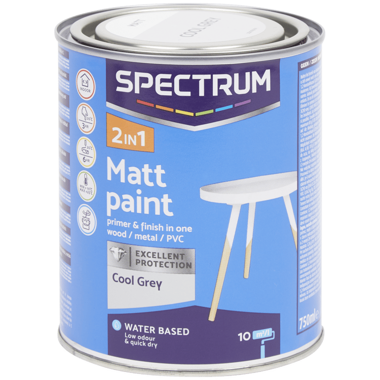 Tinta mate 2 em 1 Spectrum Cool grey