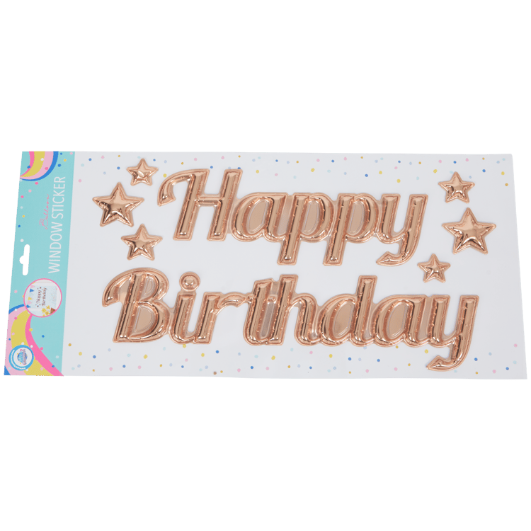 Ballon autocollant pour fenêtre Party Universe Happy Birthday