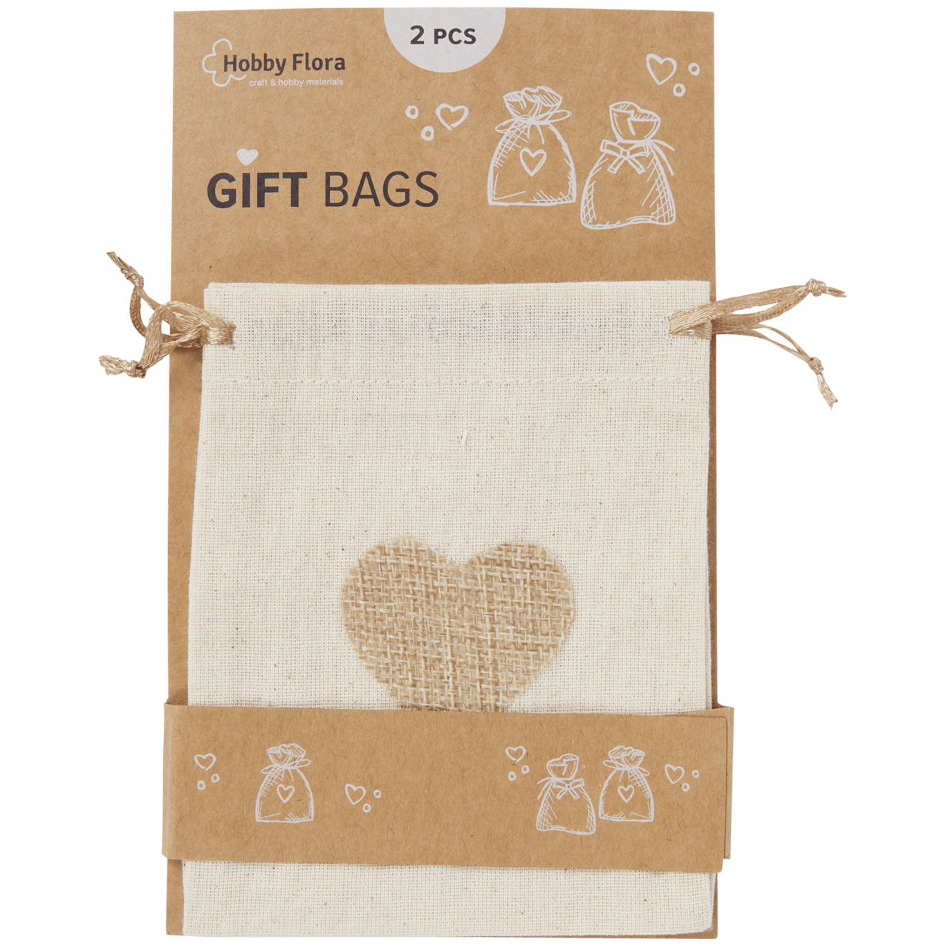 Hobby Flora Geschenksäckchen aus Baumwolle