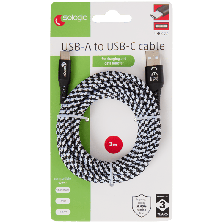 Sologic Daten- und Ladekabel USB-A zu USB-C