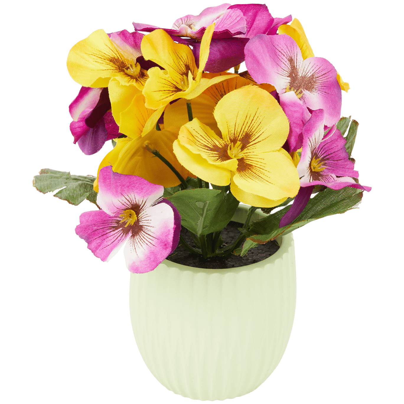 Violette artificiali in vaso
