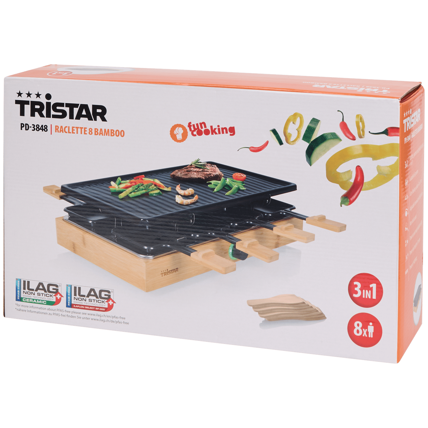 Conjunto de raclette 3 em 1 Tristar