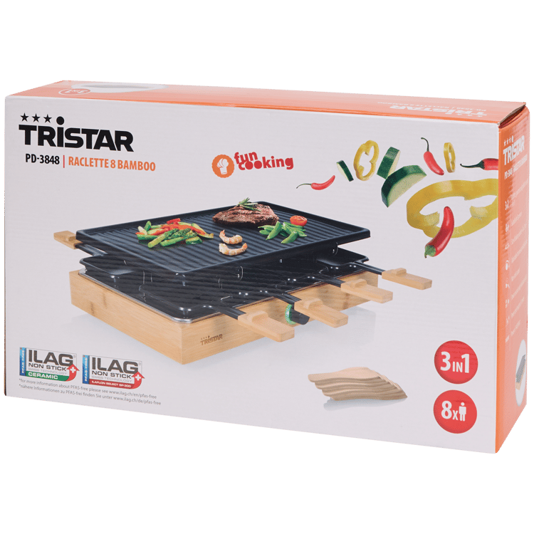 Conjunto de raclette 3 em 1 Tristar