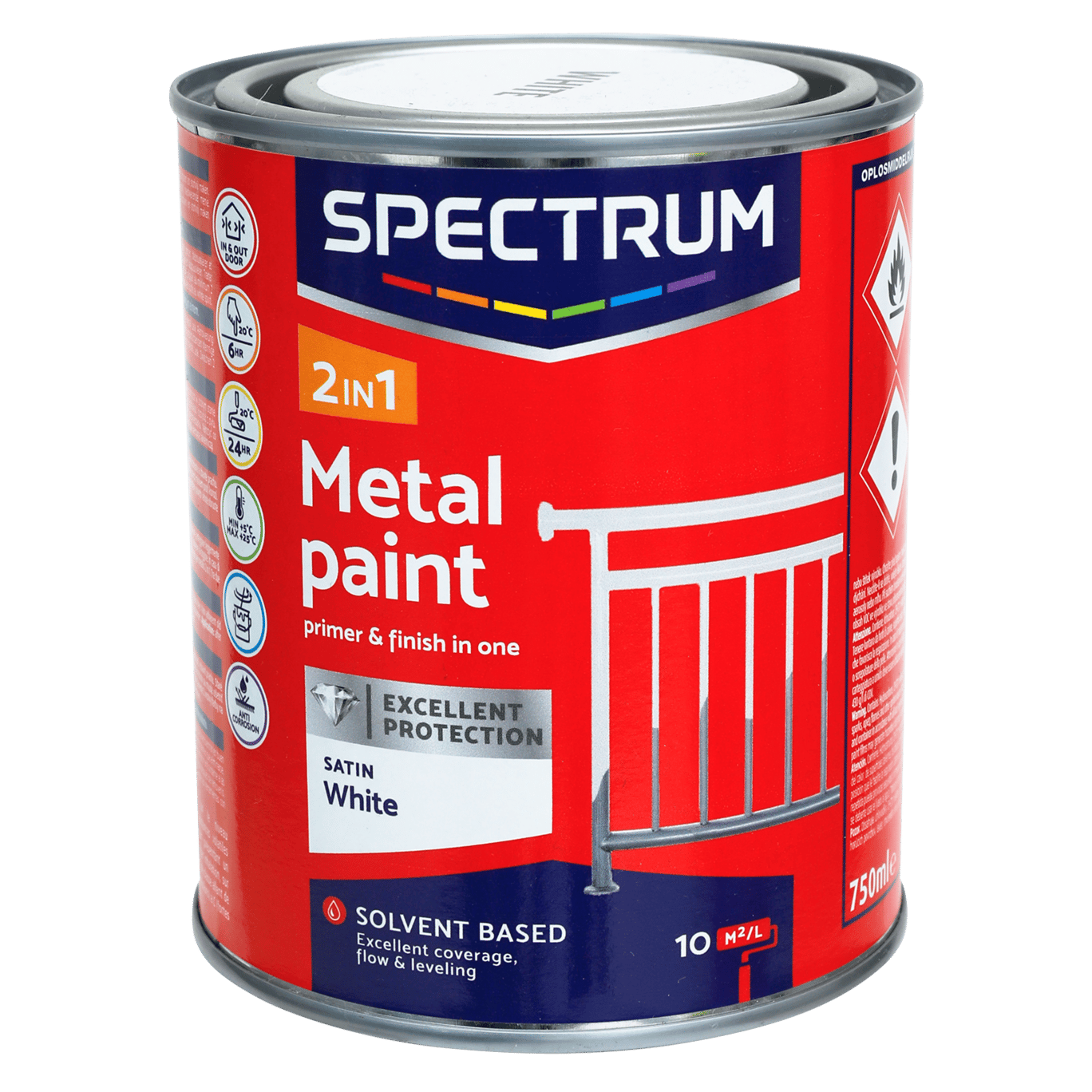 Peinture brillante pour métal Spectrum Blanc