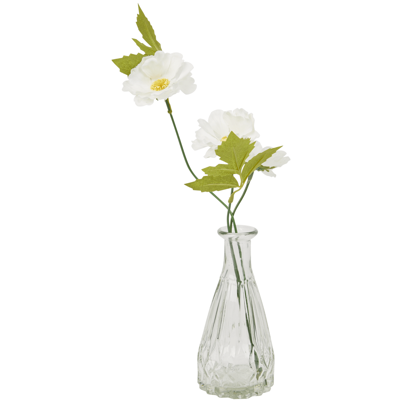 Flores artificiales en jarrón