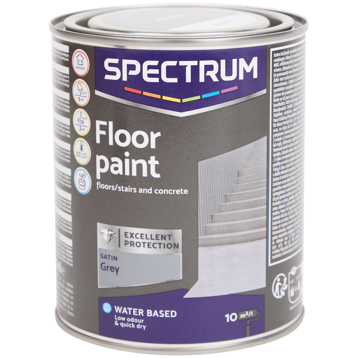 Tinta para pavimentos de betão Spectrum Cinzento acetinado