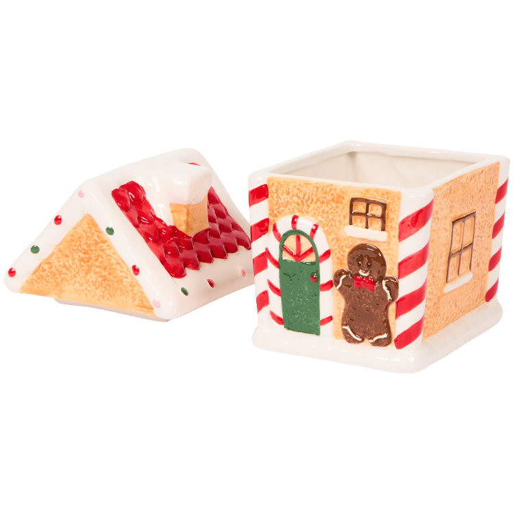 Pote em forma de casinha de Natal