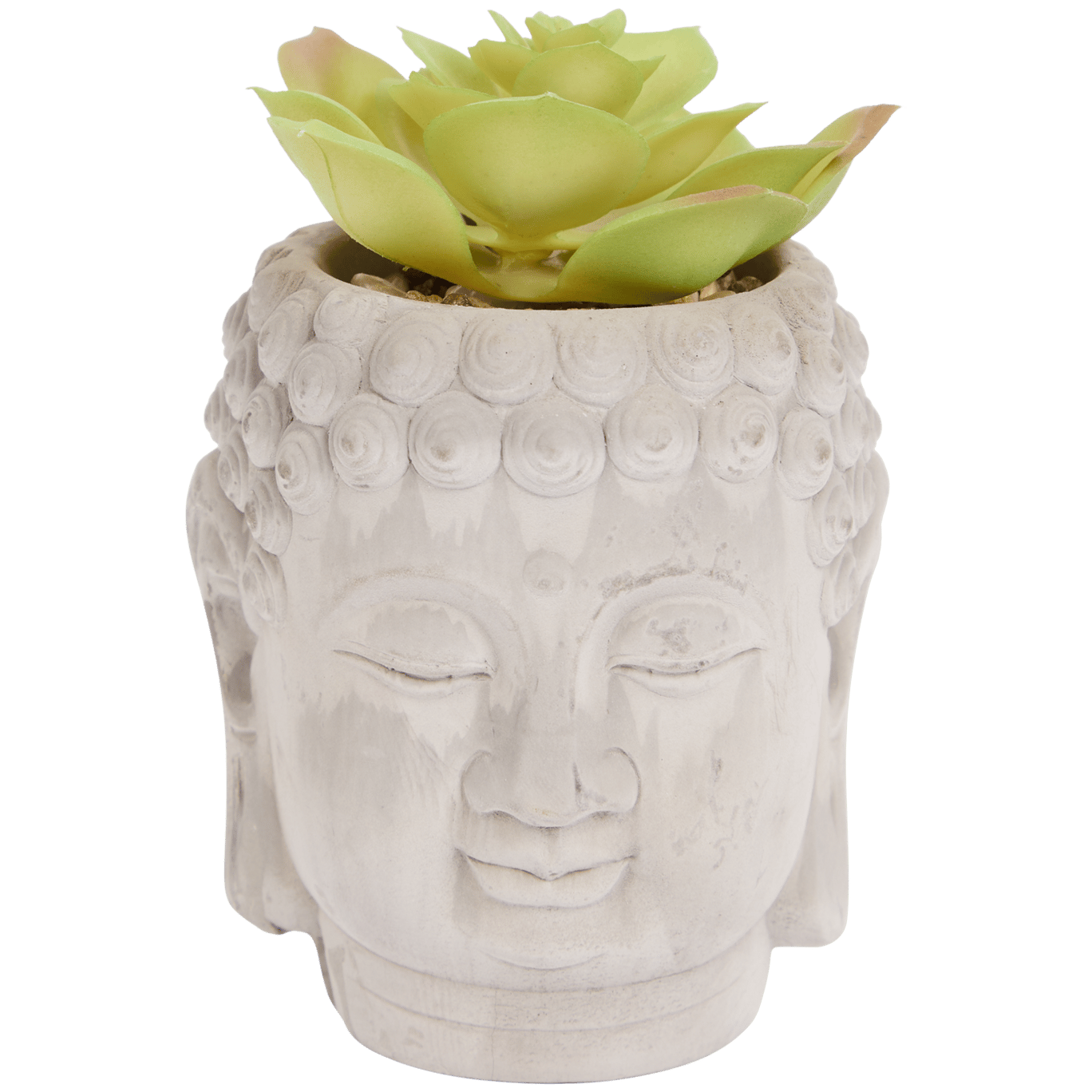 Doniczka Budda ze sztuczną rośliną