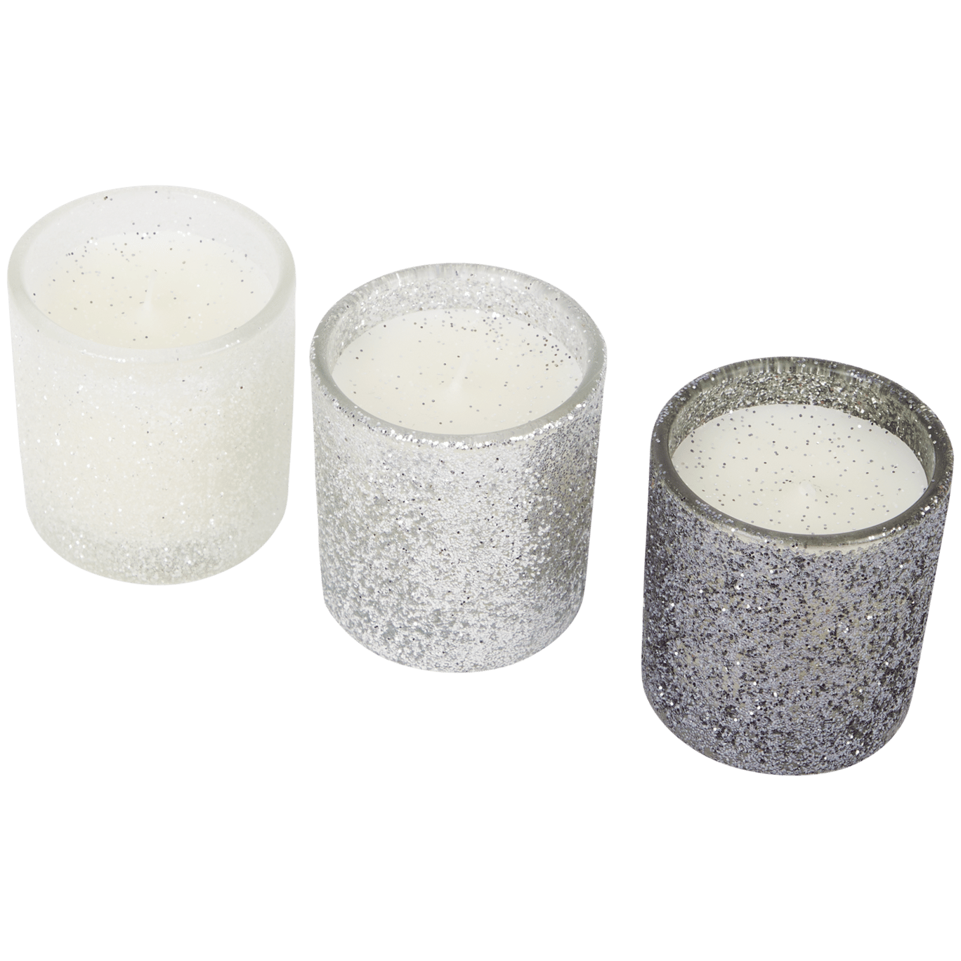 Candele con glitter