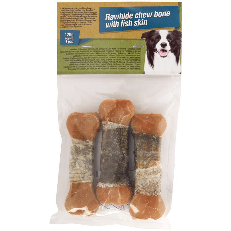 Friandises à mâcher pour chien Rawhide + Fish Skin