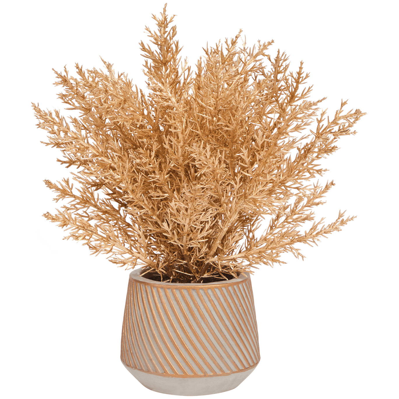 Gouden kunstplant in pot