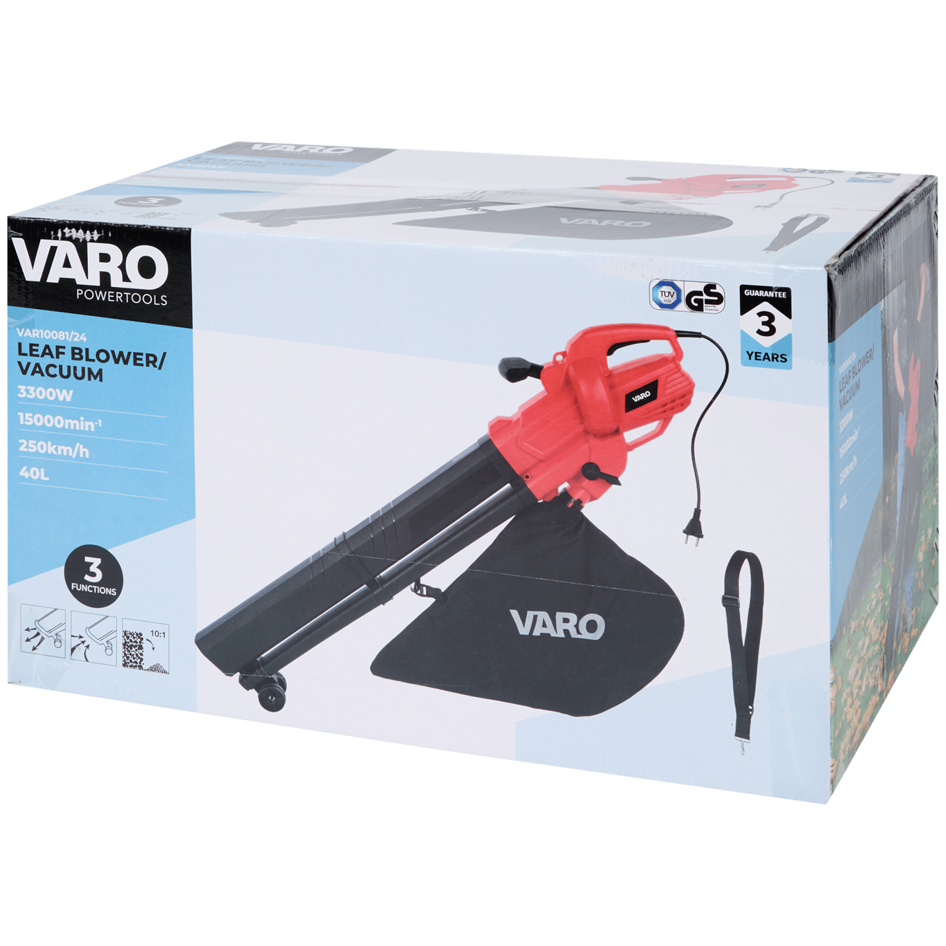 Aspirateur souffleur broyeur de feuilles Varo