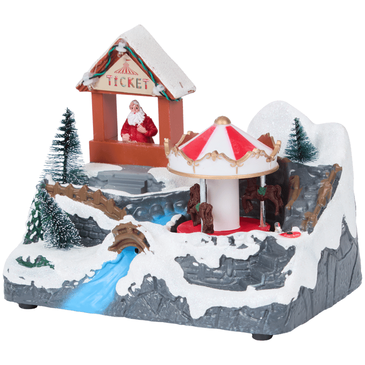 Scène de Noël avec musique Magic Village